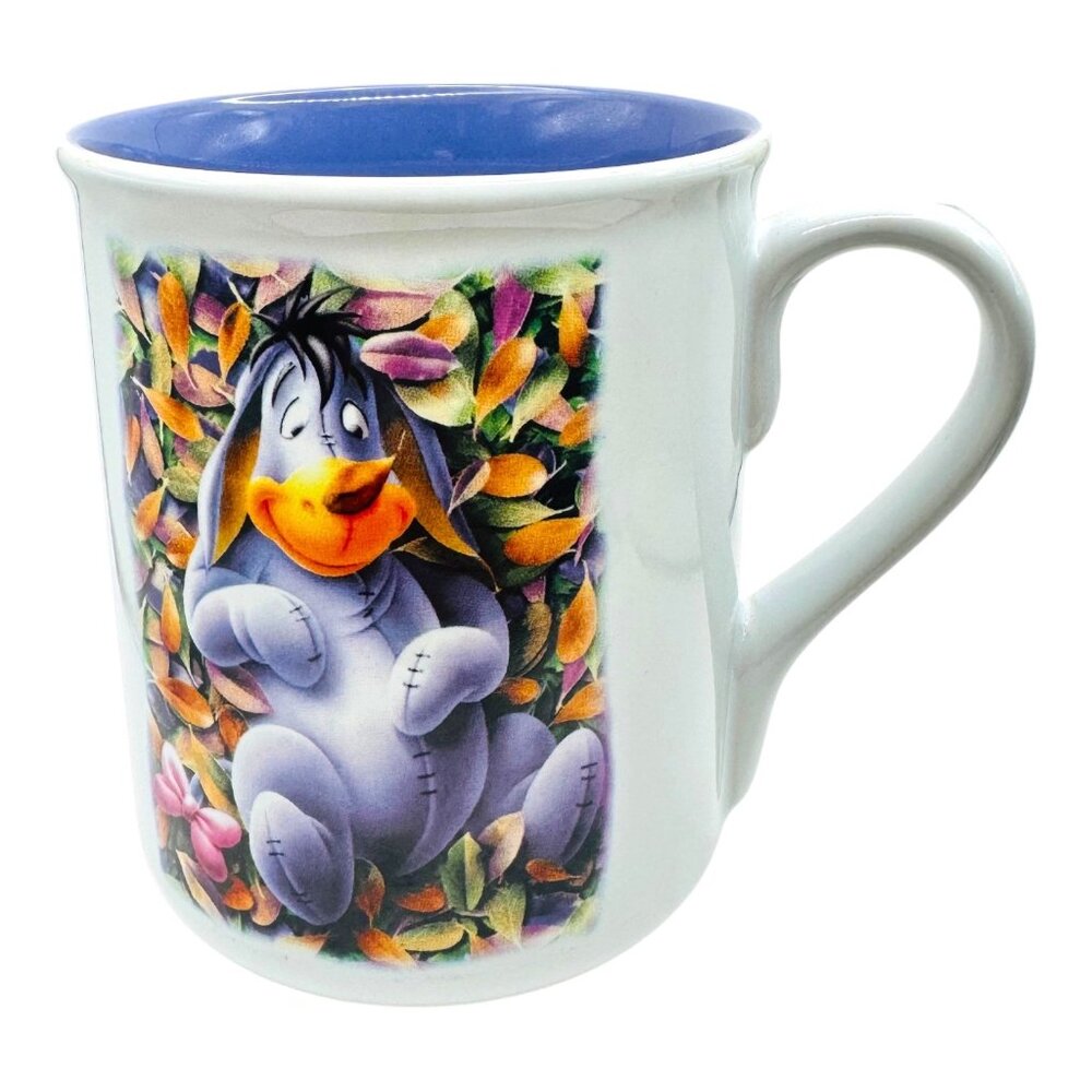 Disney Store Eeyore Mug "Happiness Is A Soft Landing" Vintage Ceramic Cup